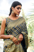 Banarasi Saree Steel Grey Banarasi Saree saree online