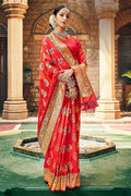 Strawberry Pink Banarasi Saree