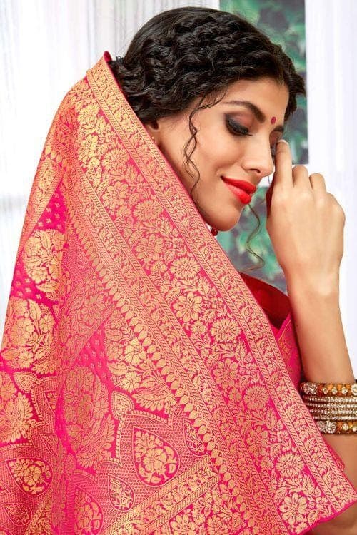 banarasi saree red