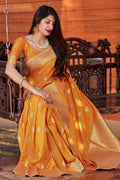 Sunrise Orange Banarasi Saree