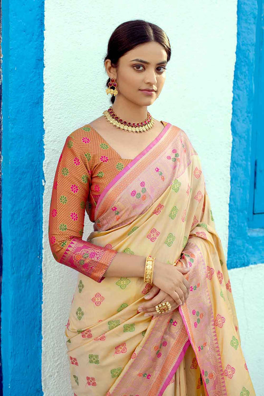 Banarasi Saree Tan Beige Soft Silk Banarasi Saree saree online