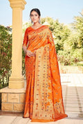 Banarasi Saree Tangerine Orange Banarasi Saree saree online
