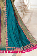 Buy Teal blue banarasi saree online at best price - Karagiri