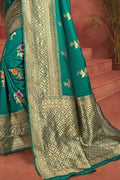 Banarasi Saree Teal Blue Banarasi Saree saree online