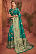 Banarasi Saree Teal Blue Banarasi Saree saree online