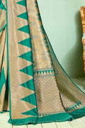 Banarasi Saree Teal Blue Zari Woven Banarasi Saree saree online