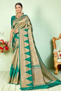 Banarasi Saree Teal Blue Zari Woven Banarasi Saree saree online