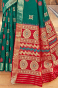 Banarasi Saree Teal Blue Zari Woven Banarasi Saree saree online