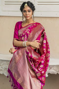 Thistle Purple Banarasi Saree