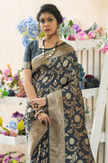 Timber Green Banarasi Saree