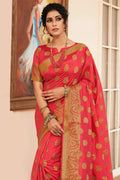 red banarasi saree