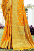 Banarasi Saree Tuscany Yellow Banarasi Saree saree online
