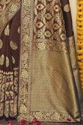 brown color saree online