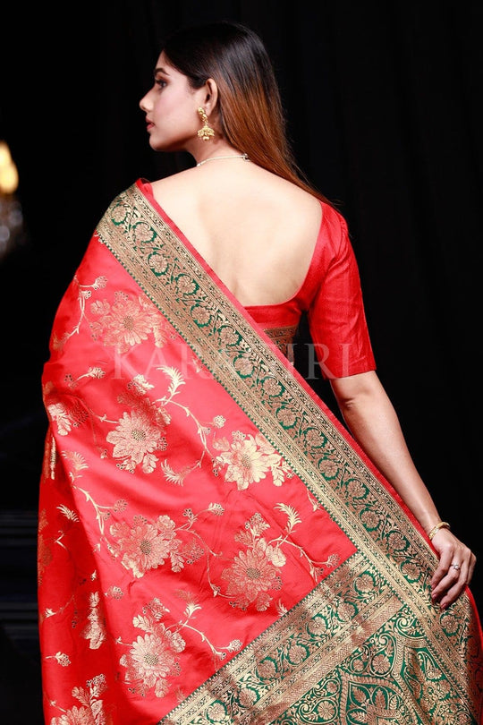 banarasi saree red