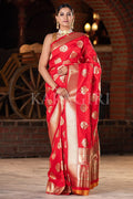 Banarasi Saree Vibrant Red Banarasi Saree saree online