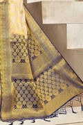 Wheat Yellow Banarasi Saree