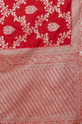 Banarasi Saree Zari Woven Carmine Red Banarasi Saree saree online
