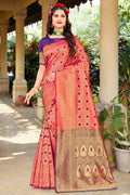 pink silk saree