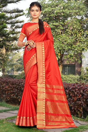 Red Banarasi Saree