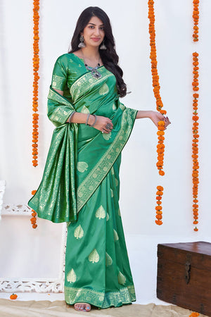green saree