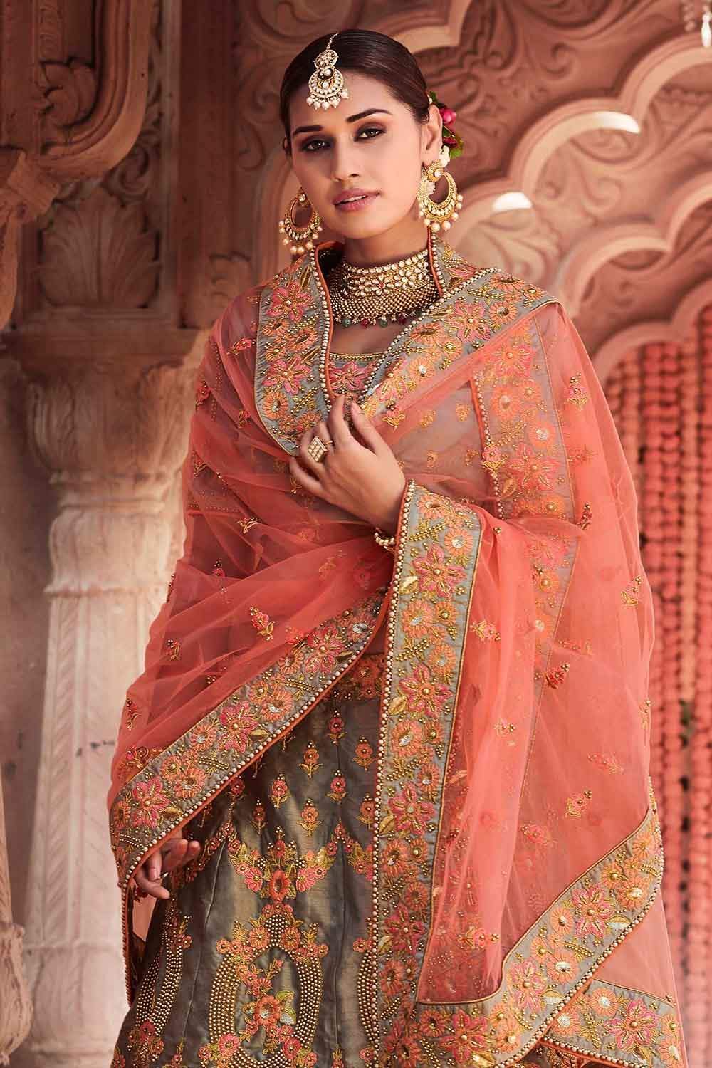 Bridal lehenga saree online top