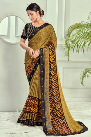 Beige Brasso Saree