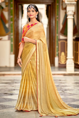 Beige Brasso Saree