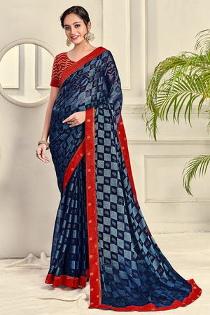 Blue Brasso Saree