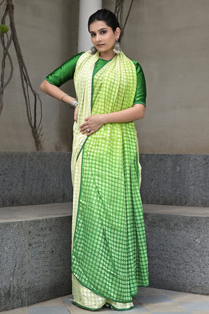 Green Beige Brasso Saree