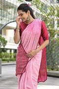 pink saree