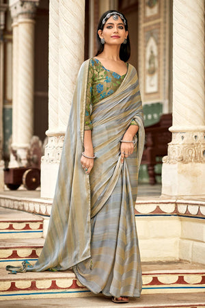 Shark Grey Brasso Saree