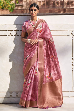 Taffy Pink Brasso Saree