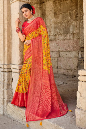 Yellow Brasso Saree