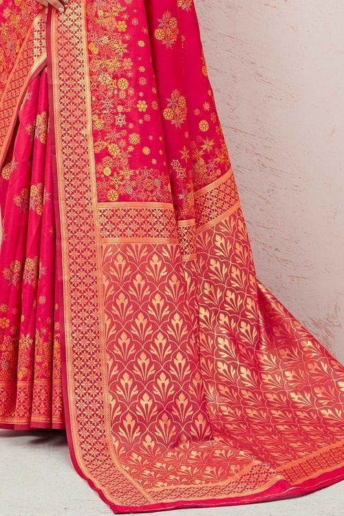 Brick Red Chanderi Saree