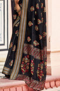 Chanderi Saree Ebony Black Chanderi Saree saree online