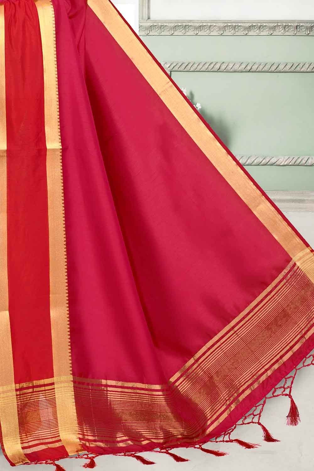Imperial Red Chanderi Saree