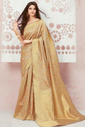 Oyster Gold Chanderi Saree