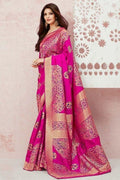 Pink Chanderi Saree