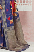 Royal Blue Chanderi Saree