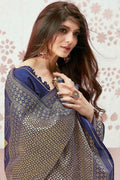 Royal Blue Chanderi Saree