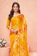 pure chiffon saree