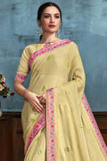 Chiffon Saree Fawn Yellow Printed Chiffon Saree saree online