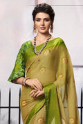 Chiffon Saree Kelly Green Chiffon Saree saree online