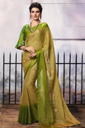 Chiffon Saree Kelly Green Chiffon Saree saree online