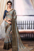 Chiffon Saree Light Grey Chiffon Saree saree online