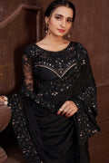 black chiffon saree