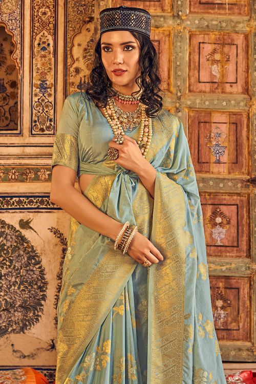 Black Saree with Printed,lace border Chiffon - SR24752