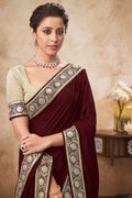 chiffon saree blouse design