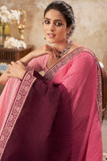 pink saree