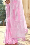 Chikankari Saree Carnation Pink Chikankari Saree saree online